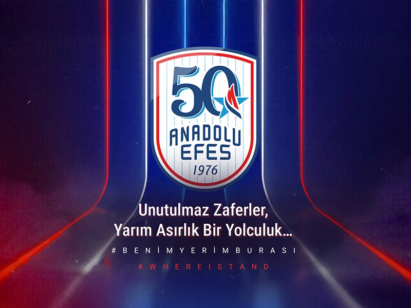 Anadolu Efes Spor Kulübü, 50. Sezonuna 50. Yıl Logosu ile Başlıyor...