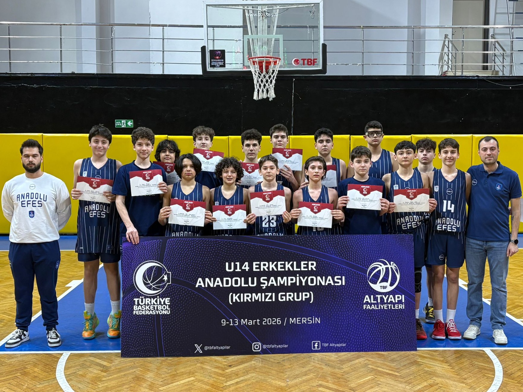 Küçük B Takımımız U14 Anadolu Şampiyonası’nda Çeyrek Final Maçını Kaybetti...